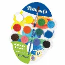 Acuarelas Infantiles Pelikan - 12 Pastillas Brillantes con Pincel (Escolar).webp