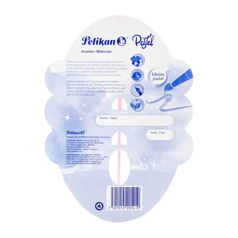 Acuarelas Pelikan Edición Pastel - 6 Pastillas con Pincel (4).webp
