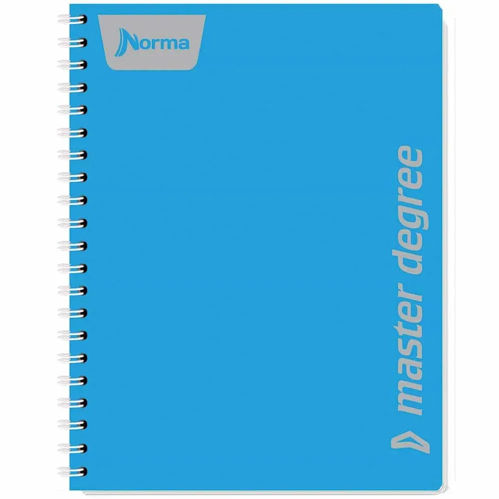Cuaderno Profesional Norma Master Degree color Menta con pasta de plástico rígido y doble arillo metálico (5).webp