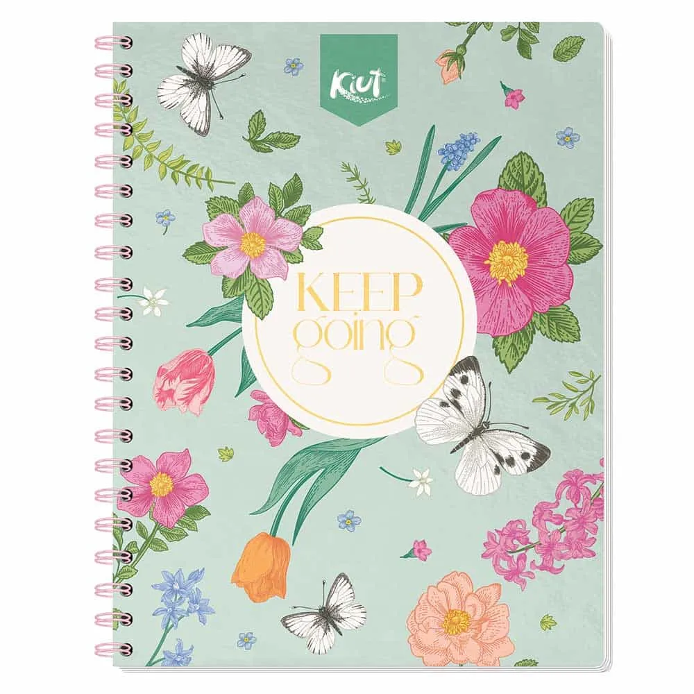 Cuaderno Profesional Norma Kiut diseño Faith Over Fear color lila con flores y pasta rígida (3).webp