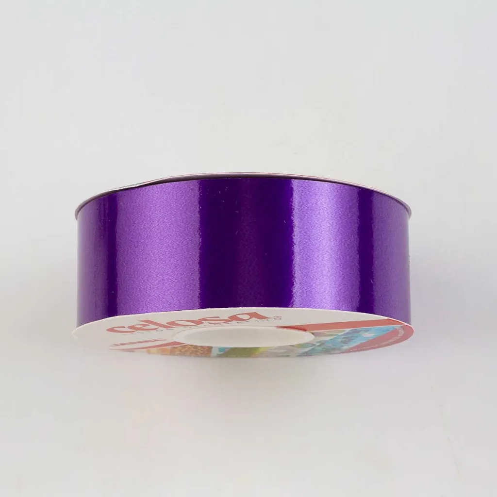 Rollo de listón decorativo marca Janel línea Celosa color morado liso brillante tamaño número 9 con 50 metros de largo (2).webp
