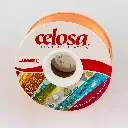 Rollo de listón decorativo para piñatas marca Janel línea Celosa color Naranja liso brillante tamaño número 9 con 50 metros (4).webp