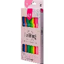 Caja de Marcadores Lettering marca Kiut doble punta pincel y fina con 12 piezas colores surtidos (2).webp