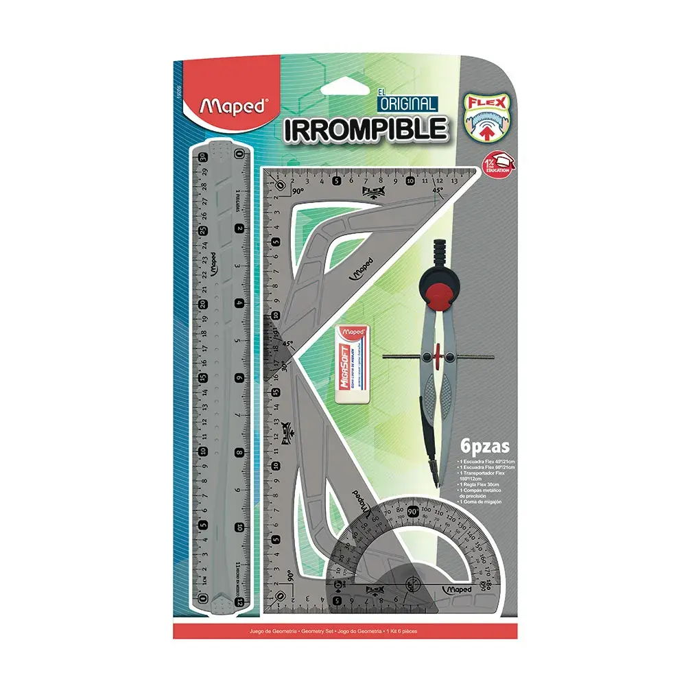 Juego de Geometría Irrompible Mediano Maped  (1).webp