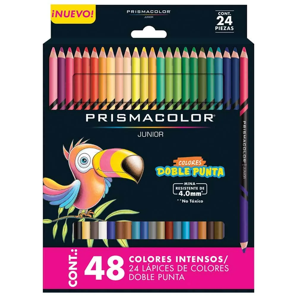 [VKS-09020208] Lápices de Colores Doble Punta Prismacolor Junior con 24 Piezas