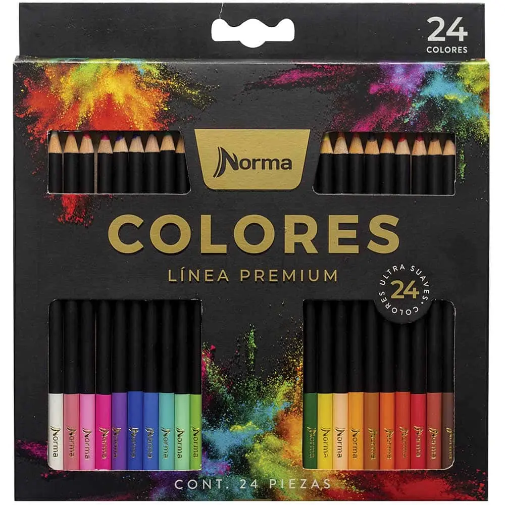 [VKS-07980242] Lápices de Colores Norma Premium con 24 Piezas