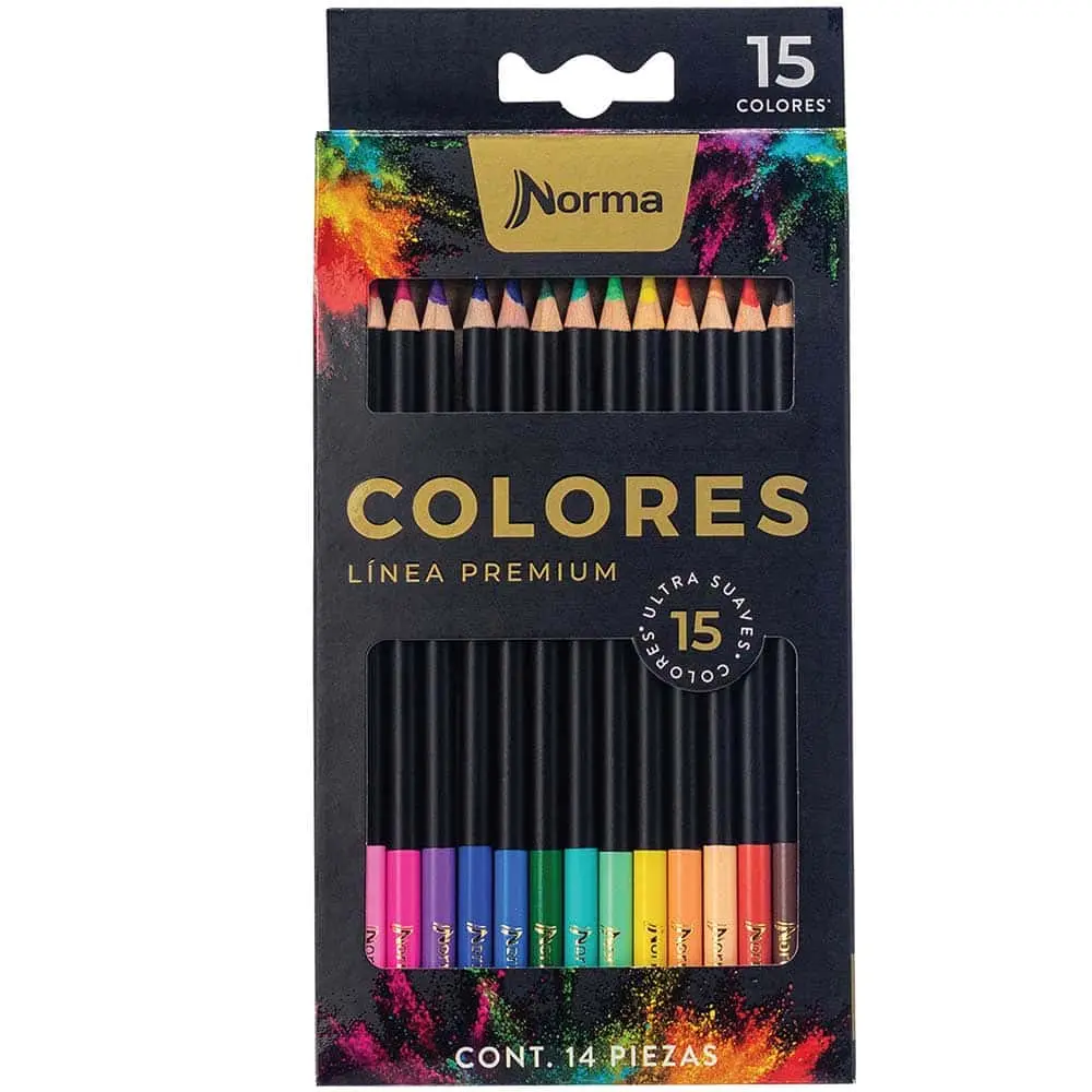 [VKS-07980241] Lápices de Colores Norma Premium con 15 Piezas