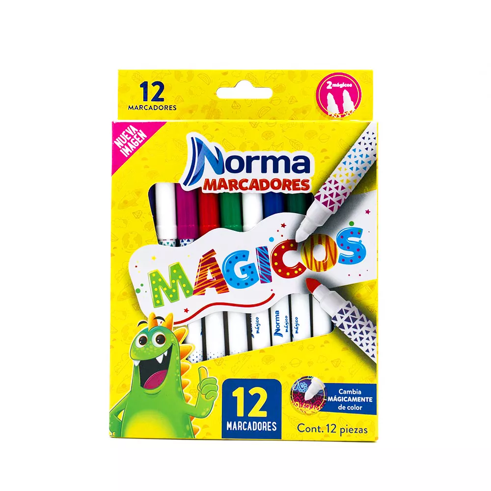 [VKS-07980223] Marcadores Mágicos Norma con 12 Piezas