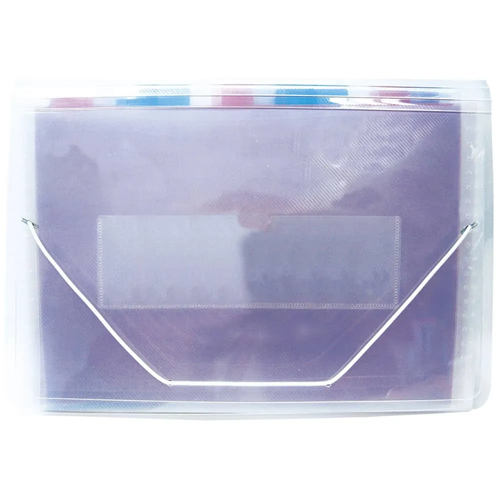 [VKS-07080193] Archifuelle de Plástico Tamaño Carta Transparente con 13 Separadores e Índice Smart