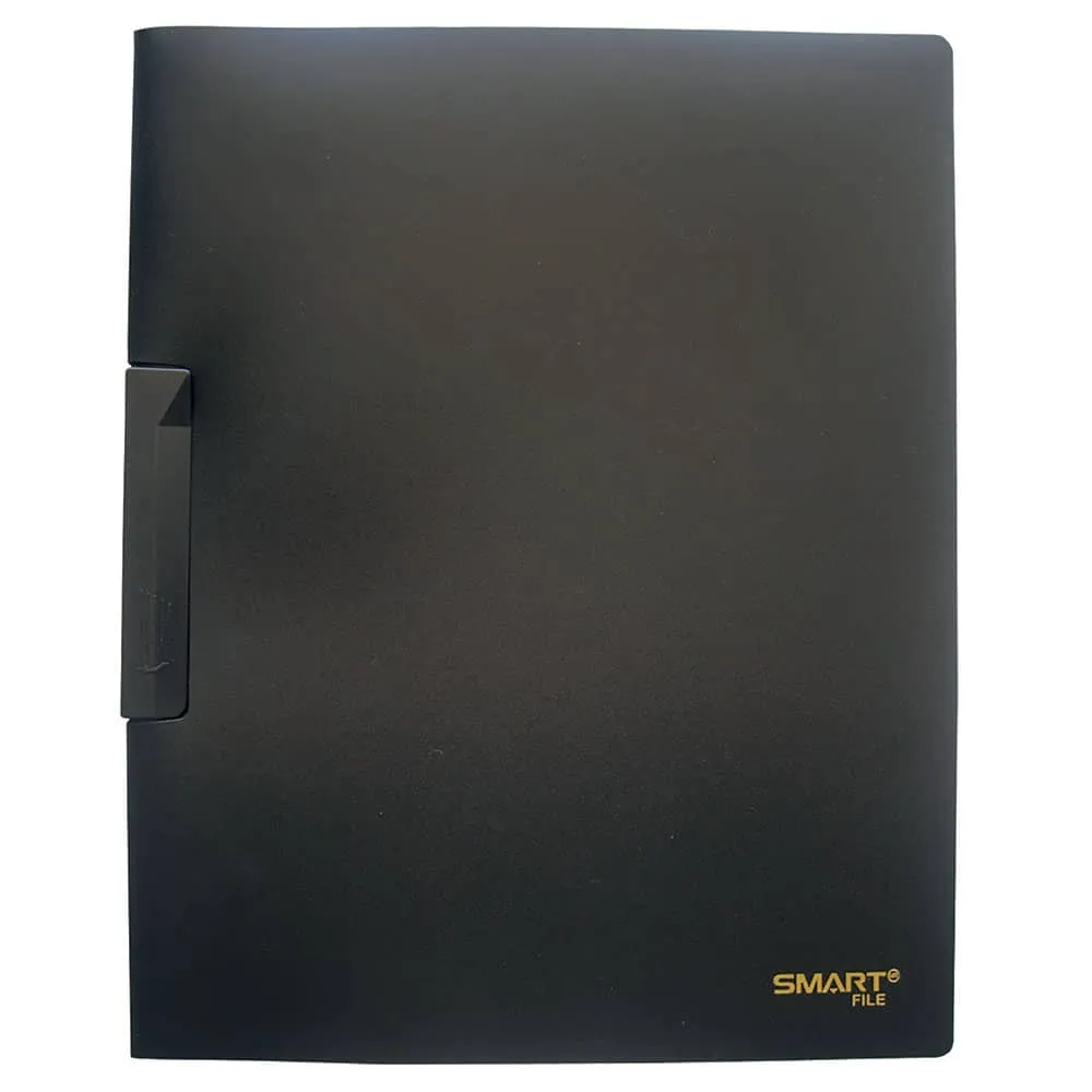 Carpeta de Plástico con Clip Tamaño Carta Color Negros Smart