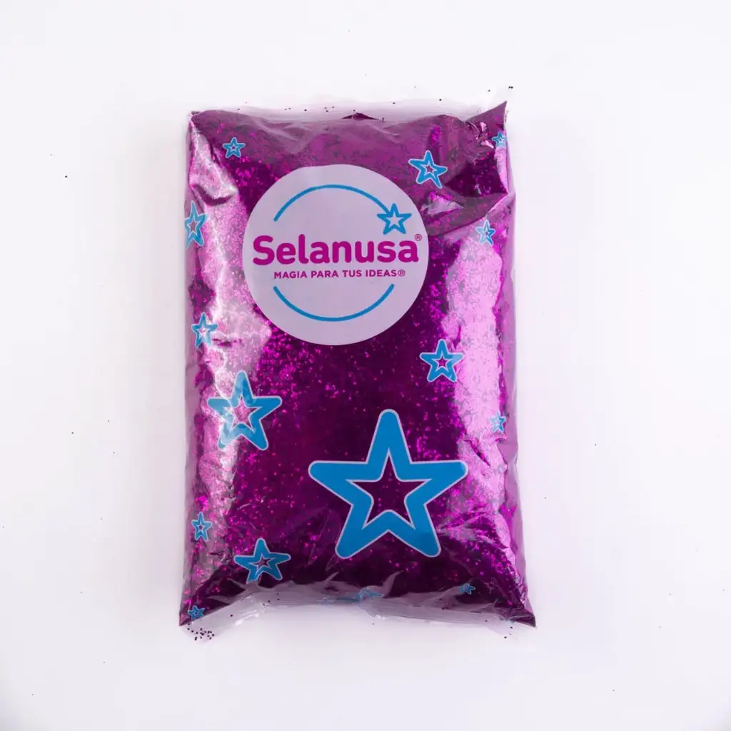 [VKS-IMP0006025] Diamantina Ultrabrillante PVC 1 kg C-40 Hex 106-Fucsia 