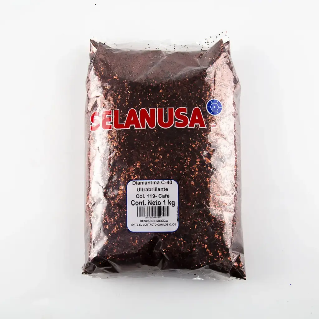 [VKS-IMP0006034] Diamantina Ultrabrillante PVC 1 kg C-40 Hex 119-Café