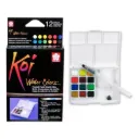 Acuarelas Sakura Koi 12 Colores - Pocket Sketch Box + Pincel (Estuche Viaje)