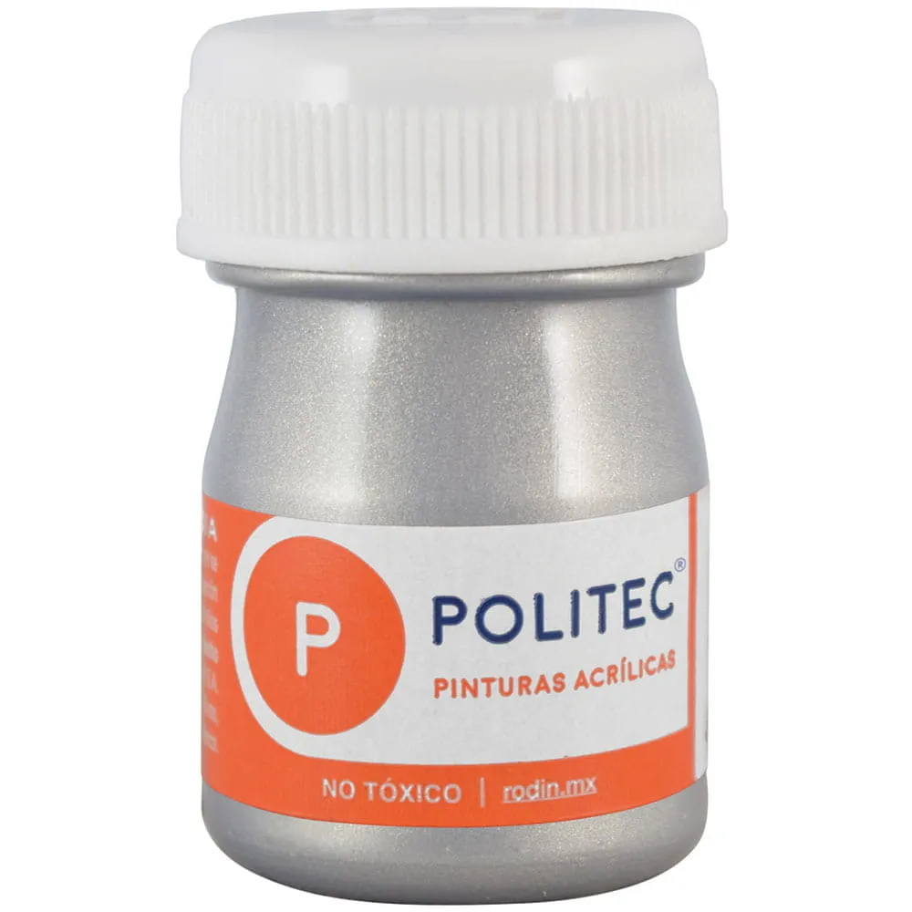 [VKS-00580063] Pintura Acrílica Politec Plata 20 ml