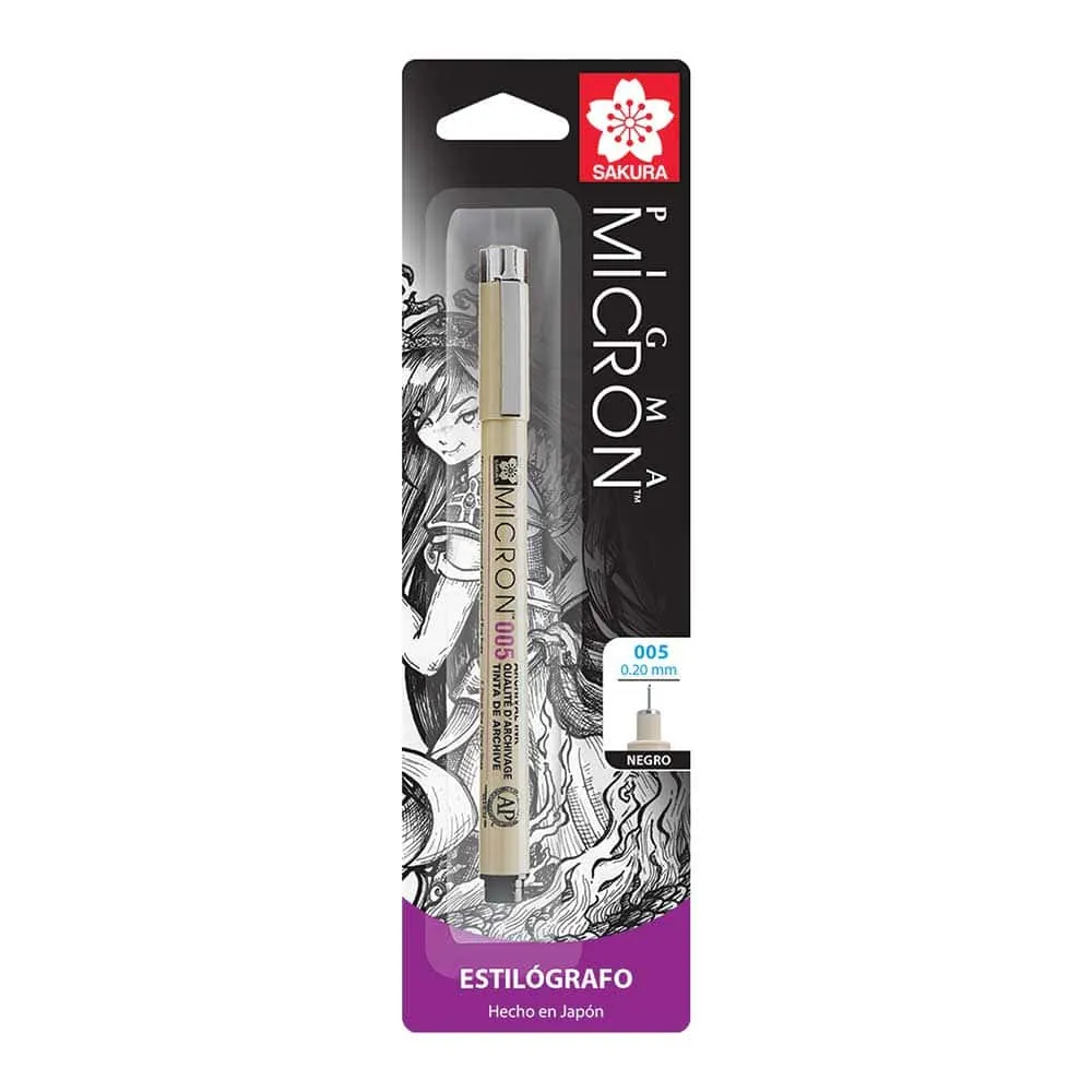 [VKS-00580210] Estilógrafo Sakura Micron de 005 (0.20 mm) 