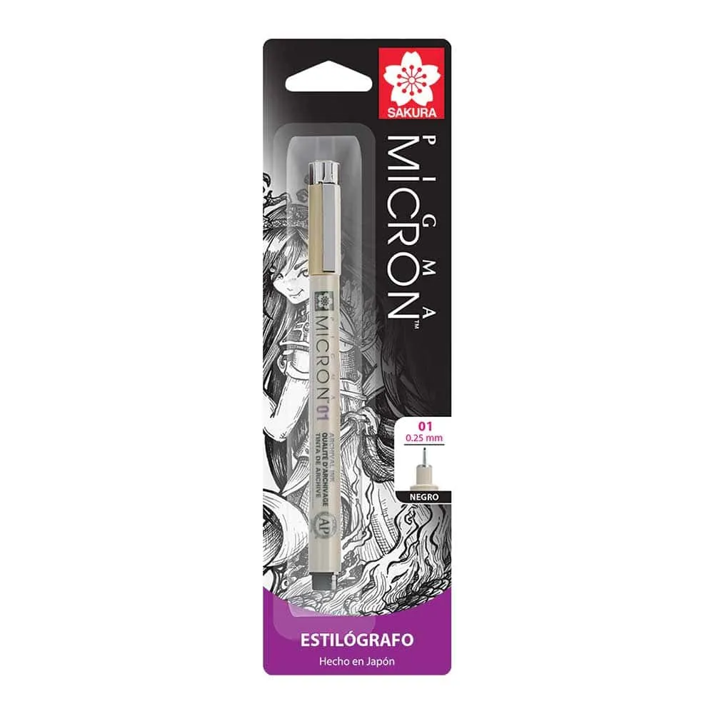 [VKS-00580211] Estilógrafo Sakura Micron de 01 (0.25 mm) 