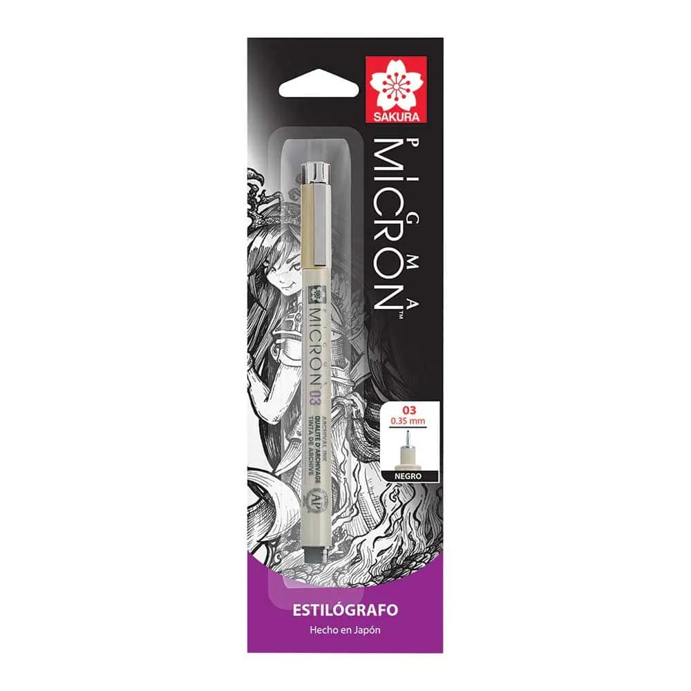 [VKS-00580213] Estilógrafo Sakura Micron de 03 (0.35 mm) 