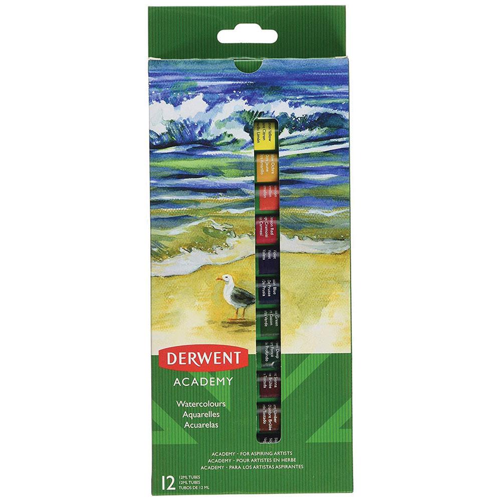 [VKS-00580220] Acuarela Derwent en Tubo de 12 ml con 12 Piezas 