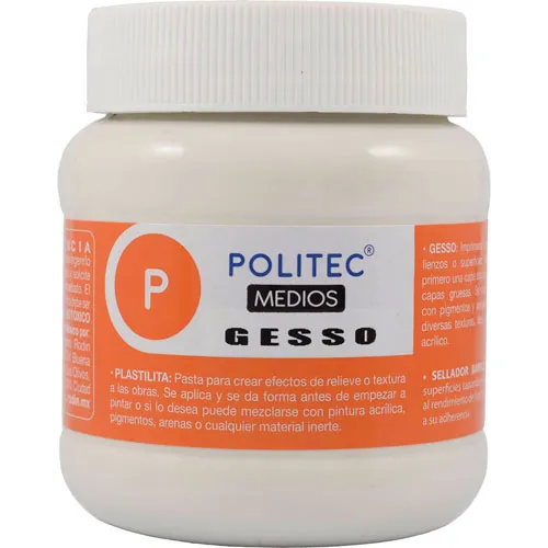 [VKS-00580154] Gesso Blanco Politec - Imprimador para Óleo y Acrílico (250 ml)