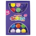 Acuarelas Escolares Smarty Arts Plus - 18 Pastillas con Pincel (40616)