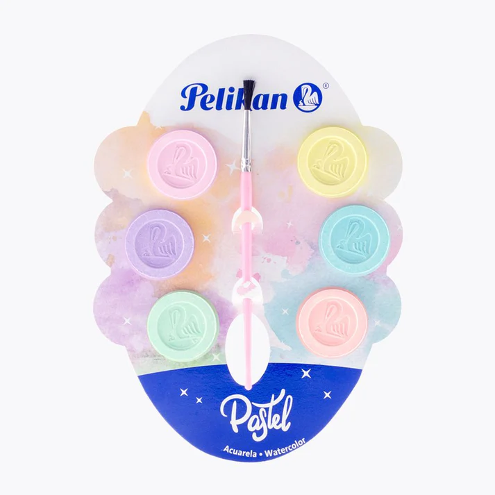[VKS-02370139] Acuarelas Pelikan Edición Pastel - 6 Pastillas con Pincel
