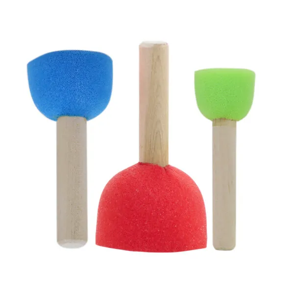 [VKS-06630136] Set de 3 Pinceles de Esponja Redondos Pascua - Para Estarcido y Manualidades (ESP-PRSUR)