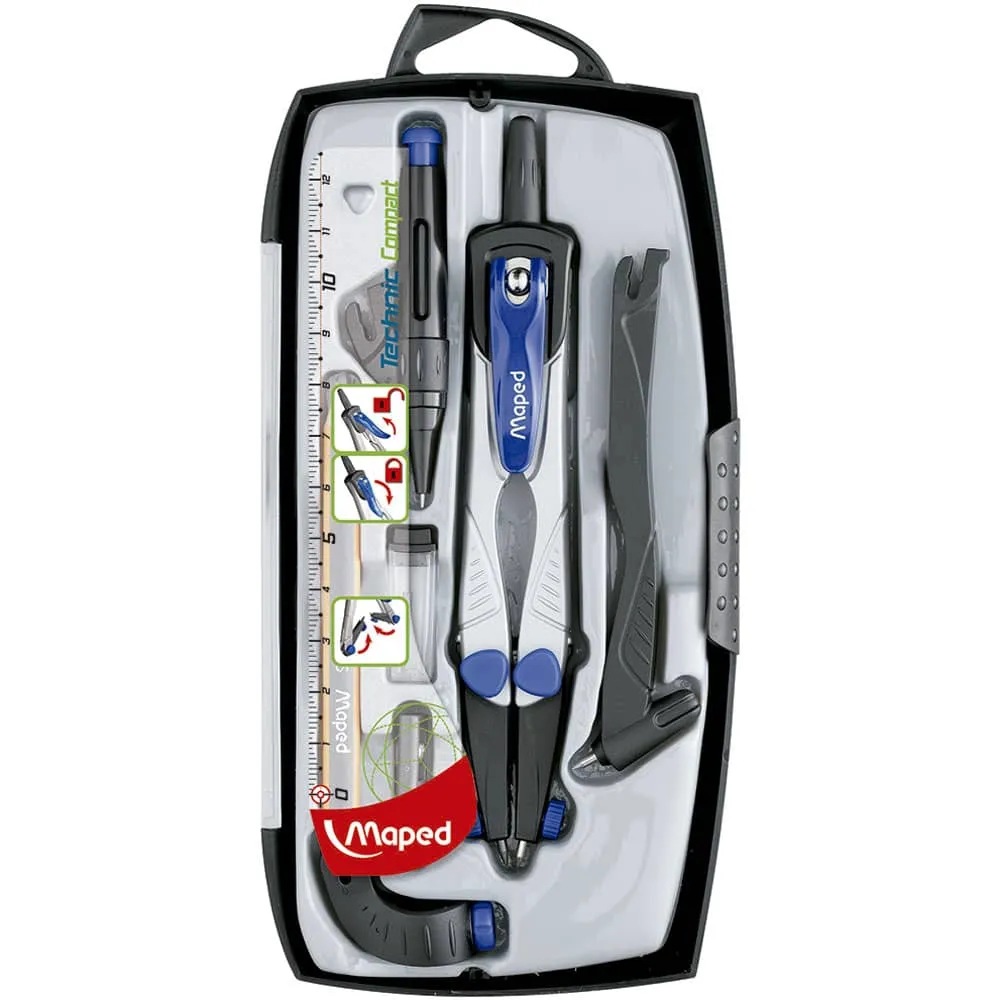 [VKS-01280100] Compás de Precisión Maped Technic Compact - Set 7 Piezas (Stop System) 538717