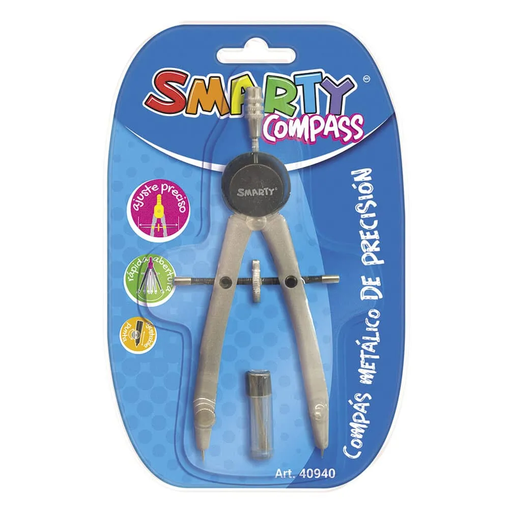 [VKS-07370005] Compás Metálico de Precisión Smarty - Modelo Corto con Rueda Central (40940)