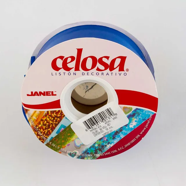[VKS-61501810] Rollo de Listón Celosa Janel Liso - Azul Rey No. 9 (50 Metros)