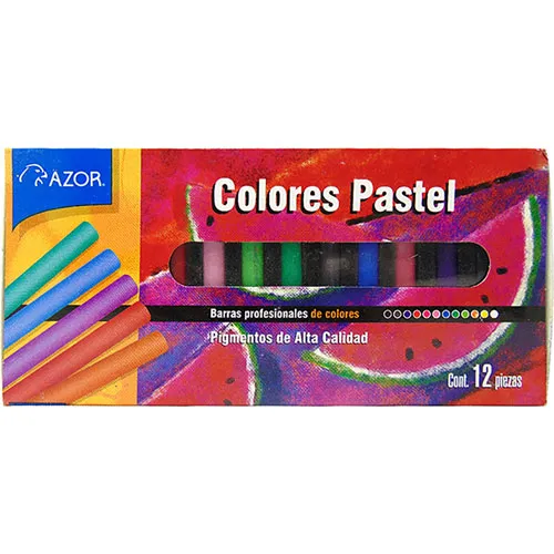 [VKS-08350148] Estuche de Colores Pastel Seco Stafford Azor - 12 Barras Profesionales