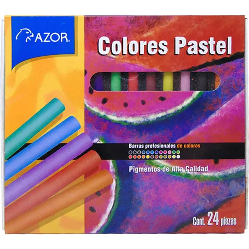 [VKS-08350149] Estuche de Colores Pastel Seco Stafford Azor - 24 Barras Profesionales