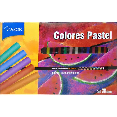 [VKS-08350150] Estuche de Colores Pastel Seco Stafford Azor - 36 Barras Profesionales