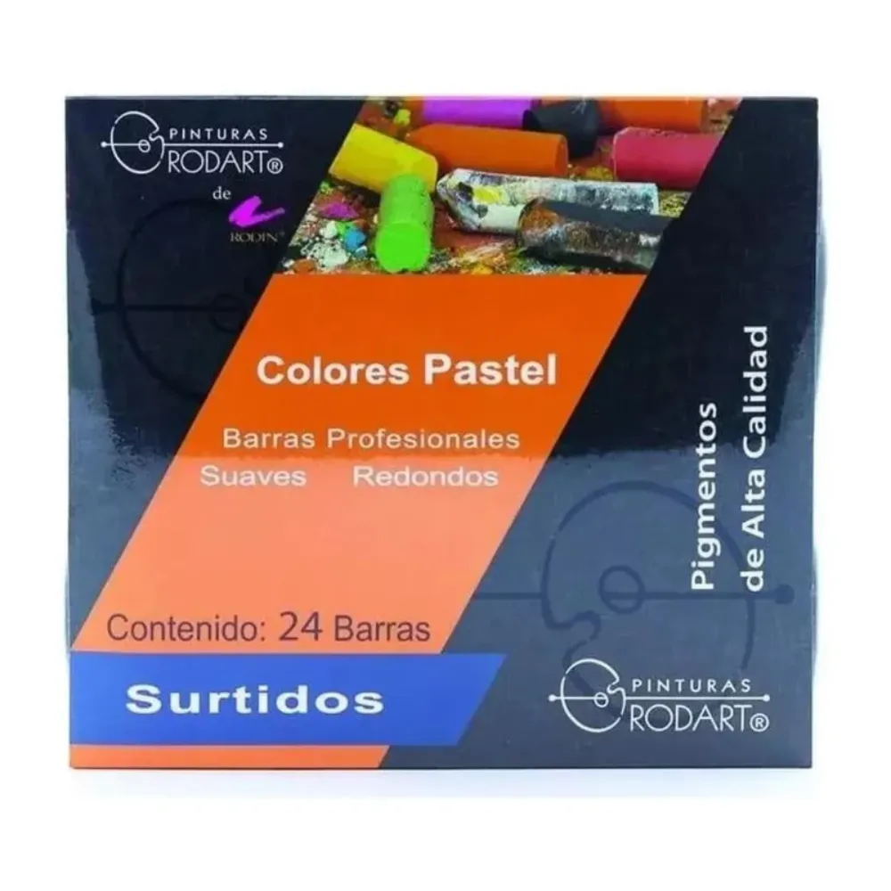 [VKS-00580255] Gises Pastel Suaves Rodart - 24 Barras Redondas Profesionales