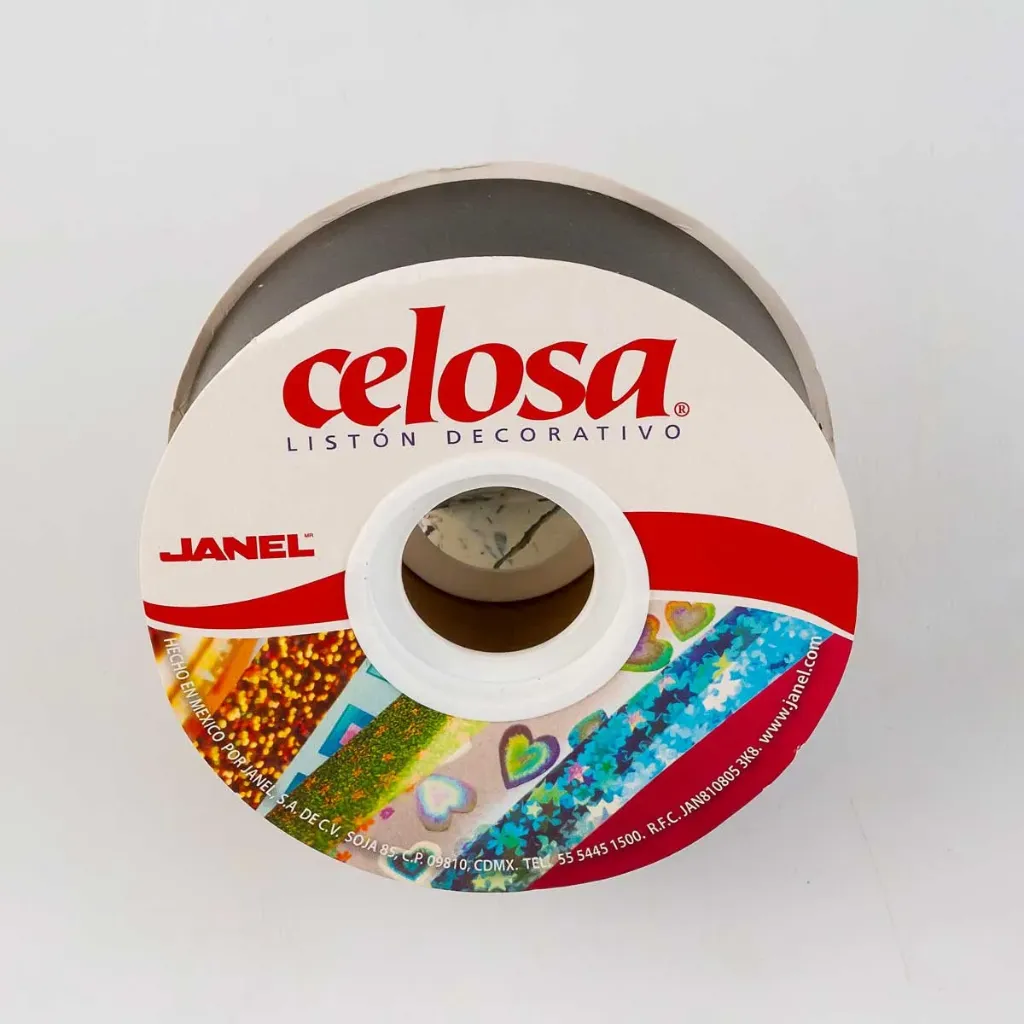 [VKS-61502022] Rollo de Listón Celosa Janel Liso - Negro No. 9 (50 Metros)