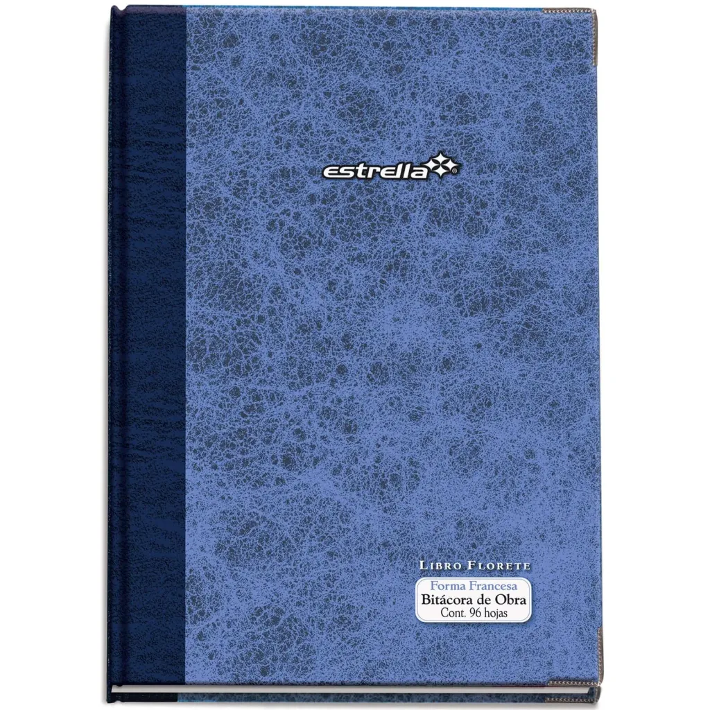 [VKS-01690040] Bitácora de Obra Estrella Forma Francesa - Pasta Dura (96 Hojas)