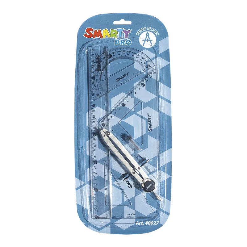 [VKS-7390014] Juego de Geometría Grande Smarty (7 Pzas) - Con Compás Metálico