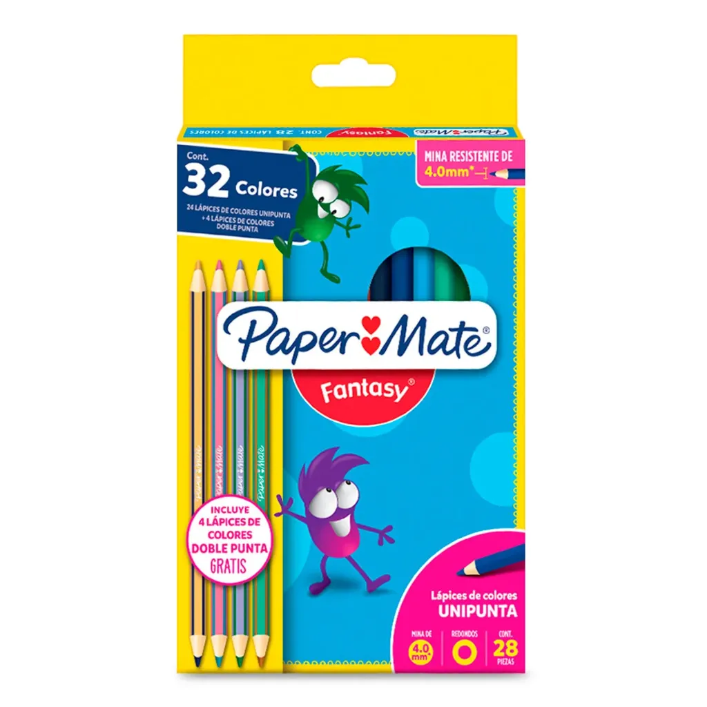 [VKS-00250390] Lápices de Colores Redondos Paper Mate Fantasy 28 piezas