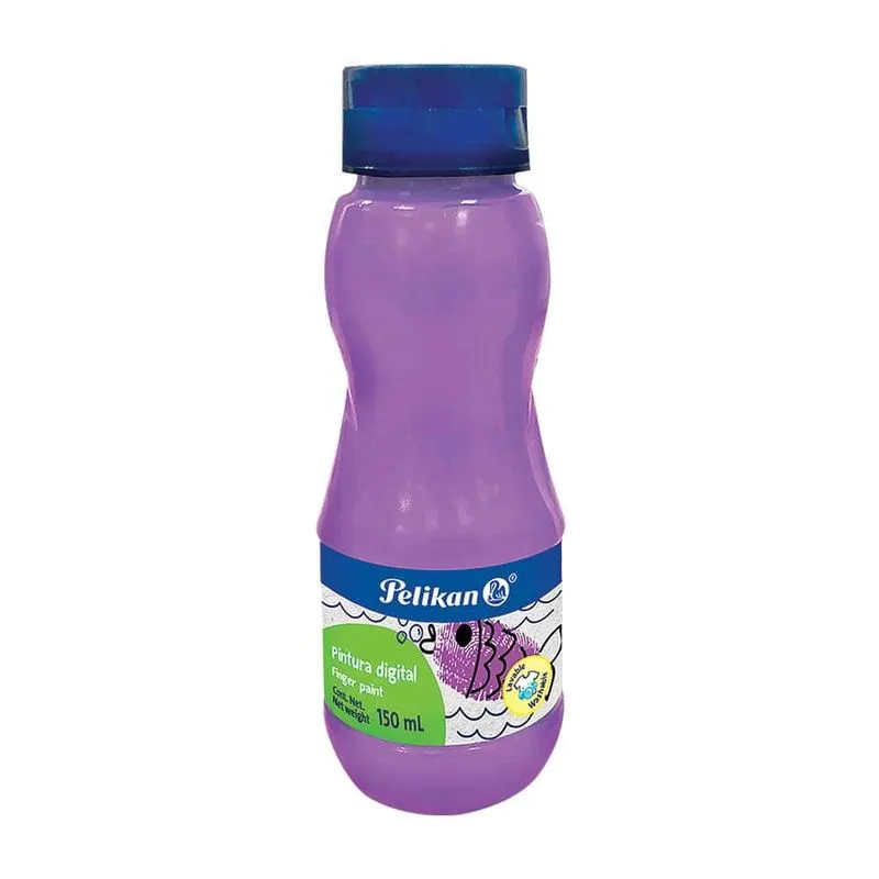 Pintura para Dedos Pelikan Violeta (150 ml) - Lavable y No Tóxica