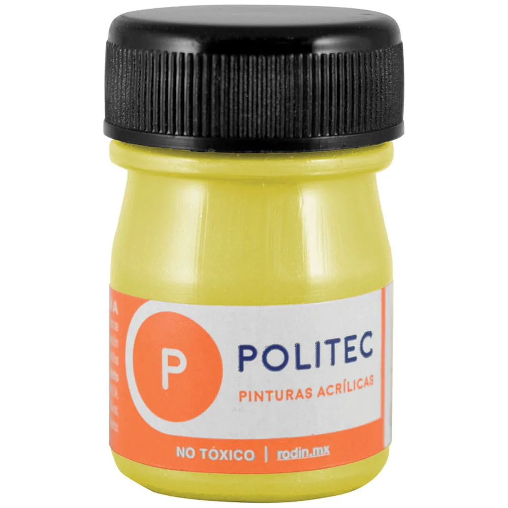 [VKS-00580071] Pintura Acrílica Politec Amarillo Metálico 20 ml