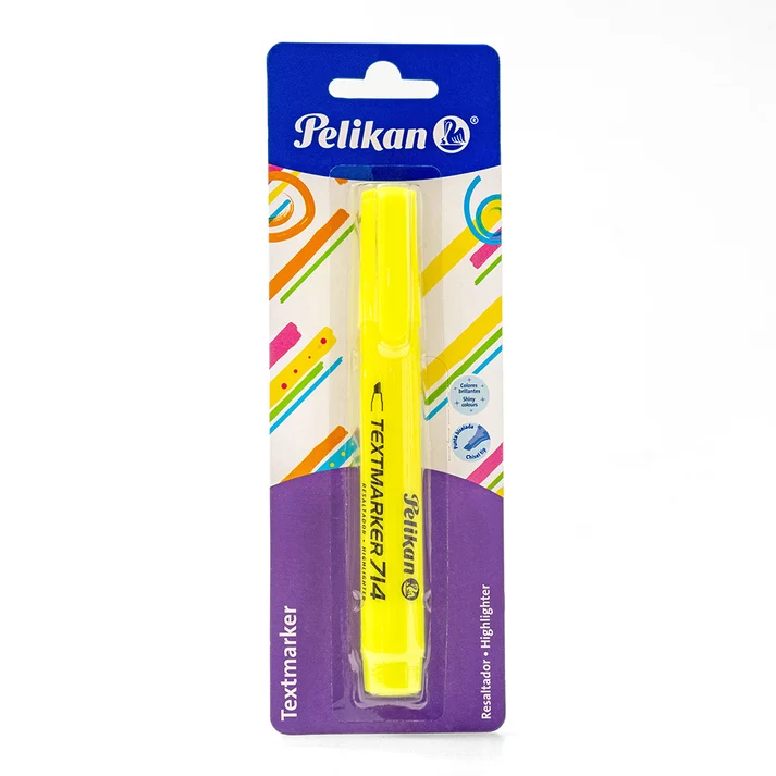 Marcador Fluorescente Amarillo Pelikan 714 - Punta Biselada