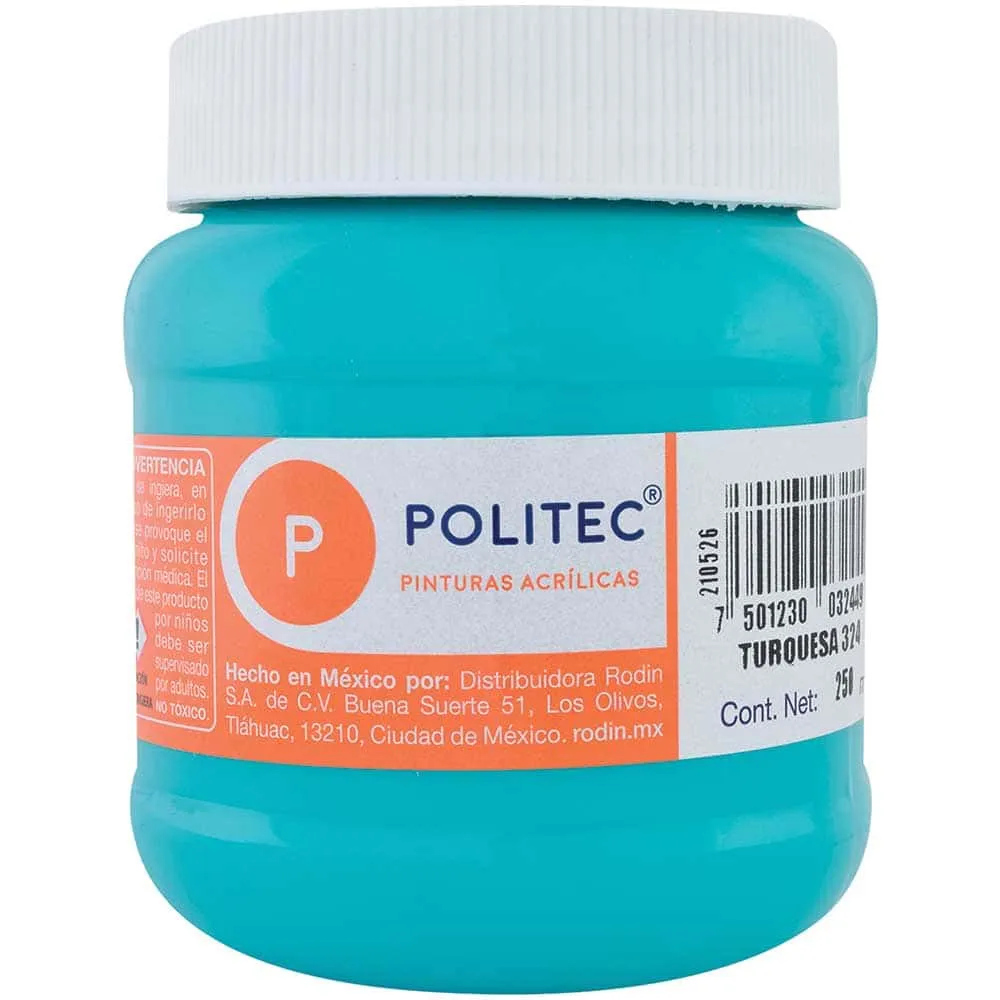 [VKS-00580383] Pintura Acrílica Politec Turquesa 250 ml