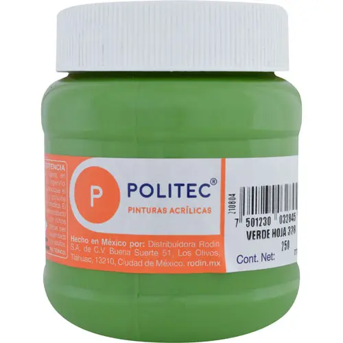 [VKS-13520020] Pintura Acrílica Politec Verde Hoja 250 ml