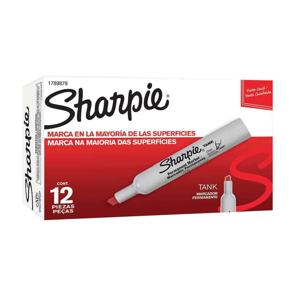 [VKS-09020270] Marcador Permanente Grueso Rojo Caja con 12 Piezas Sharpie