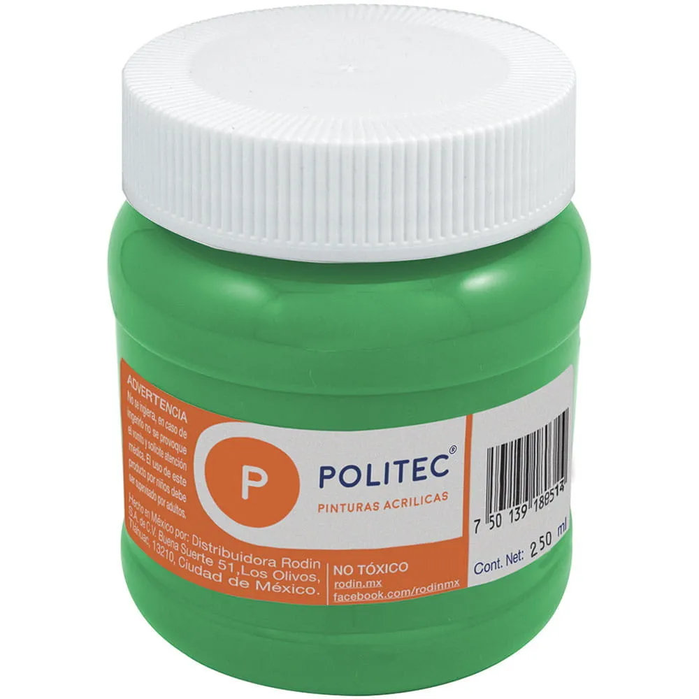 [VKS-00580092] Pintura Acrílica Politec Verde Claro 250 ml