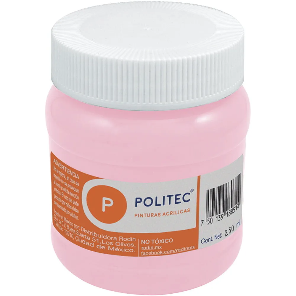 [VKS-00580098] Pintura Acrílica Politec Rosa Pastel 250 ml