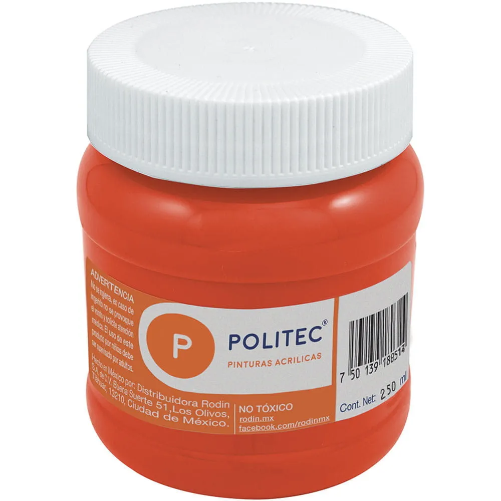 [VKS-00580089] Pintura Acrílica Politec Rojo 250 ml