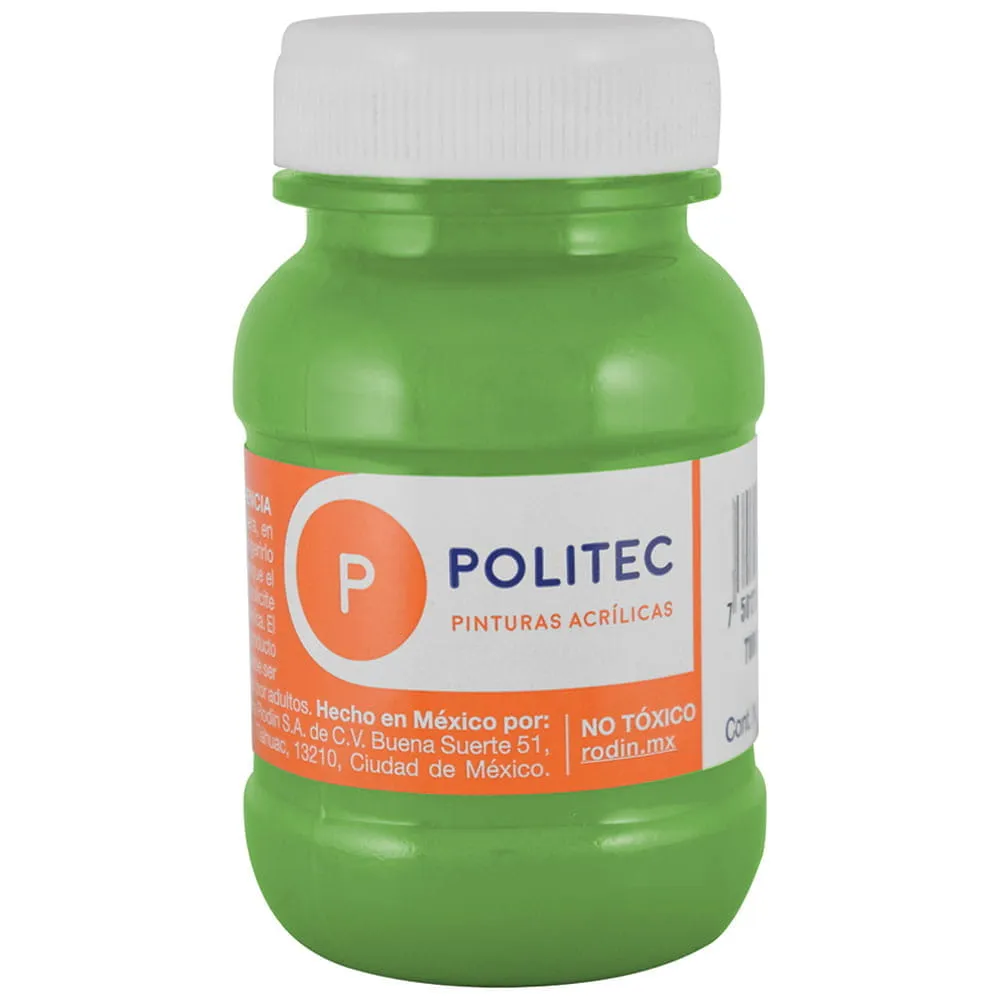 Pintura Acrílica Politec Verde Hoja 100 ml