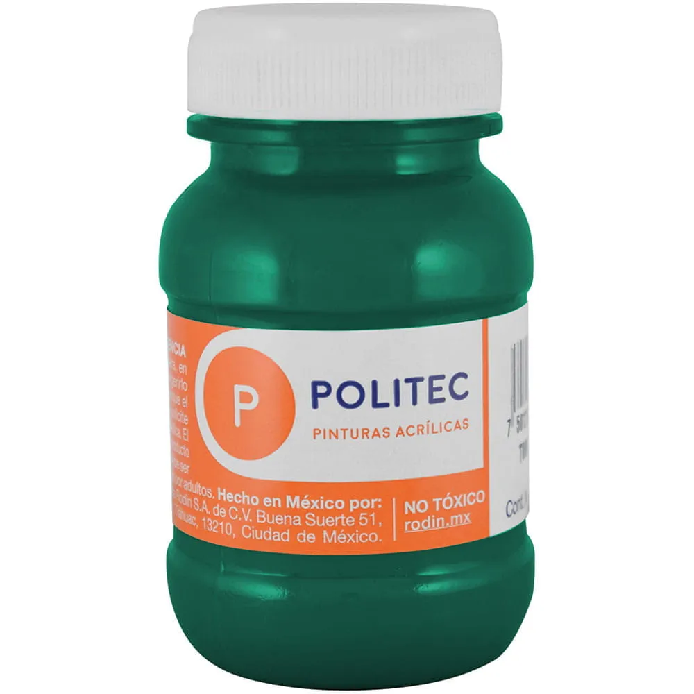 Pintura Acrílica Politec Verde Oscuro 100 ml