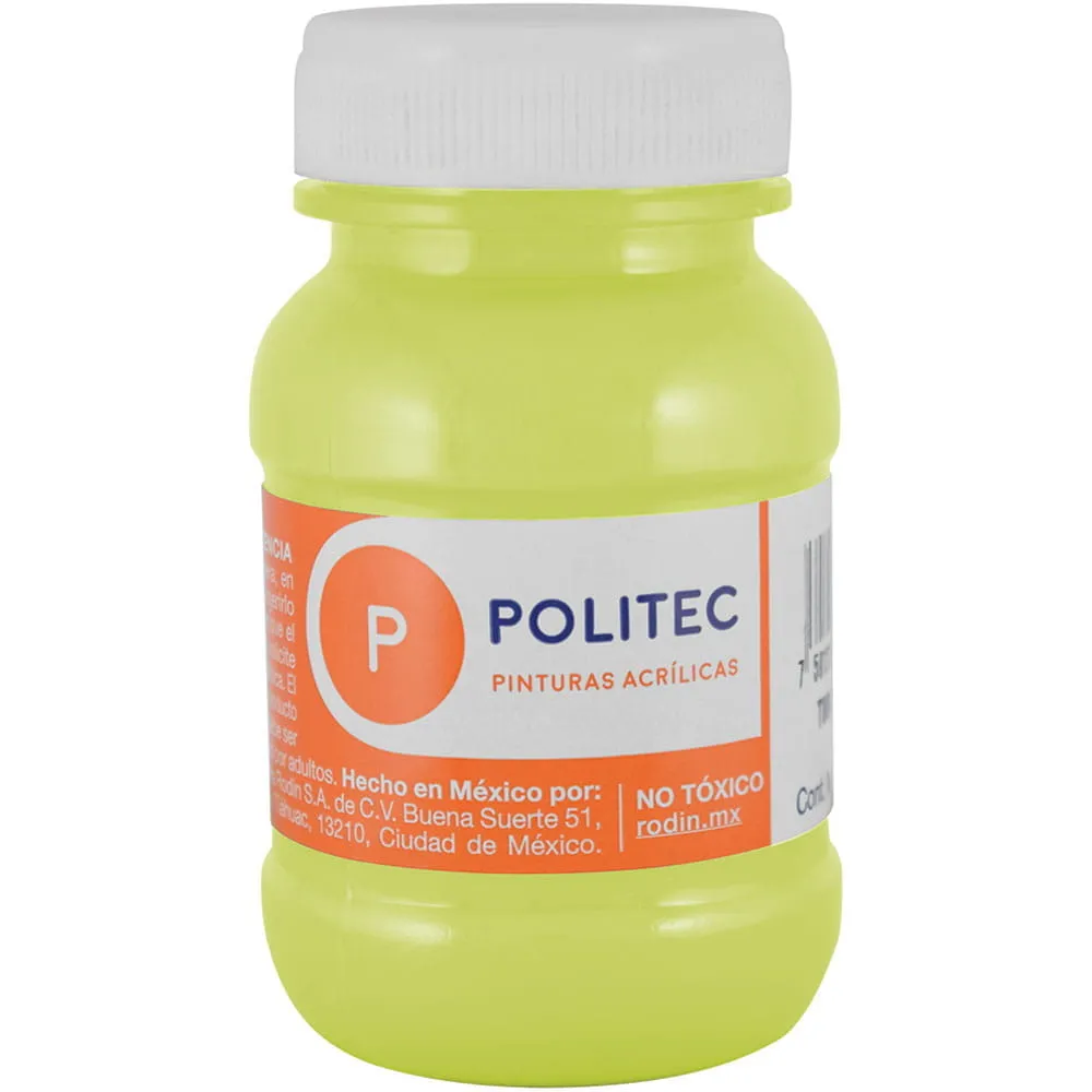 [VKS-00580044] Pintura Acrílica Politec Limón Hanza 100 ml